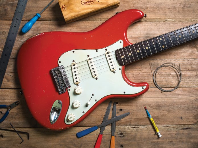 红色Stratocaster mods升级