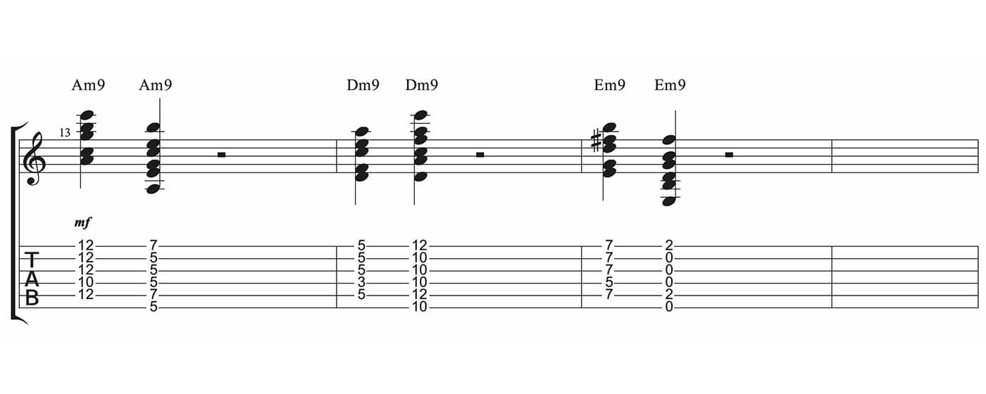 基本布鲁斯，第三小调第九和弦