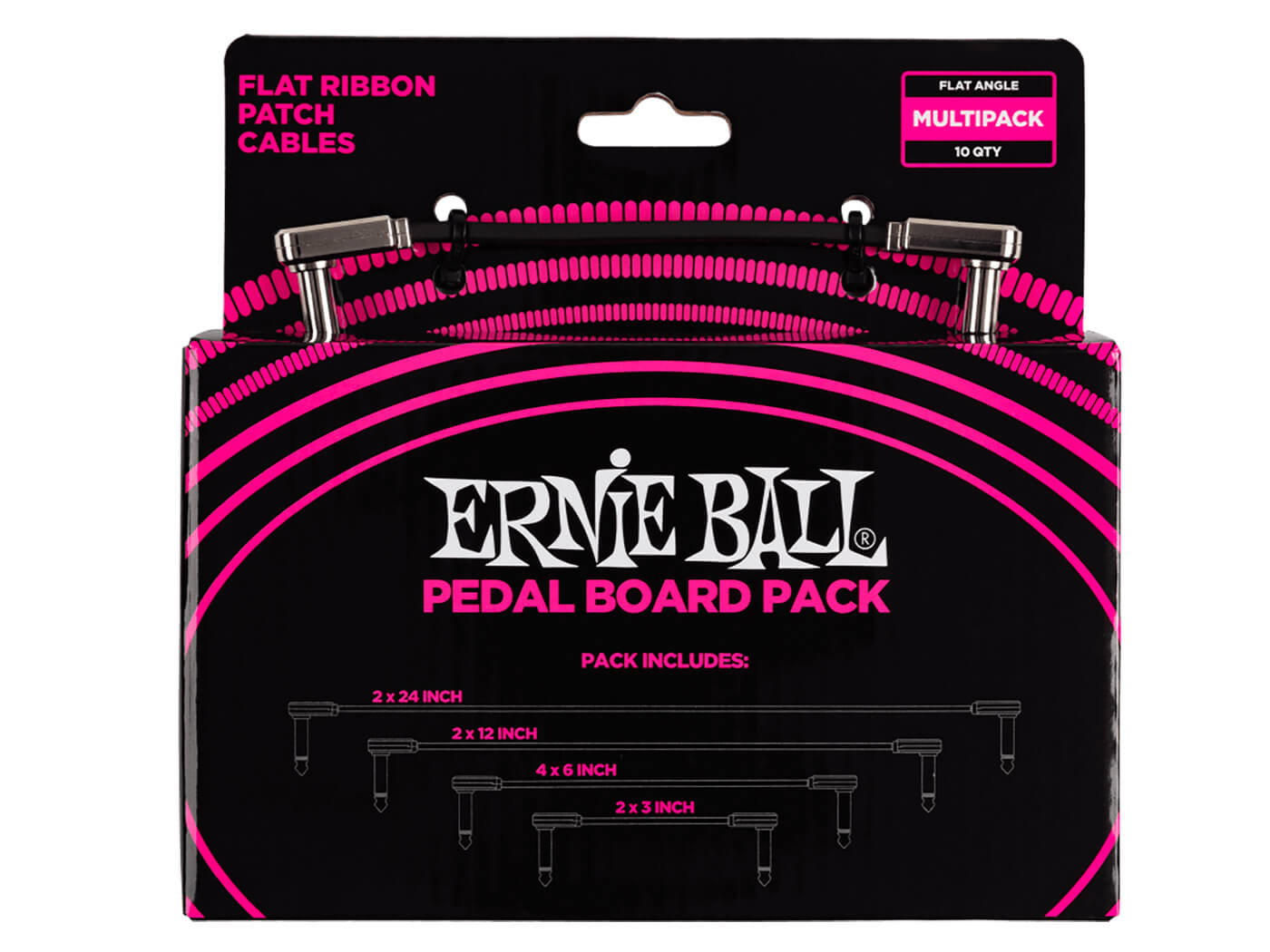 Ernie球形平板贴片贴片电缆Pedalboard Pack Multipack