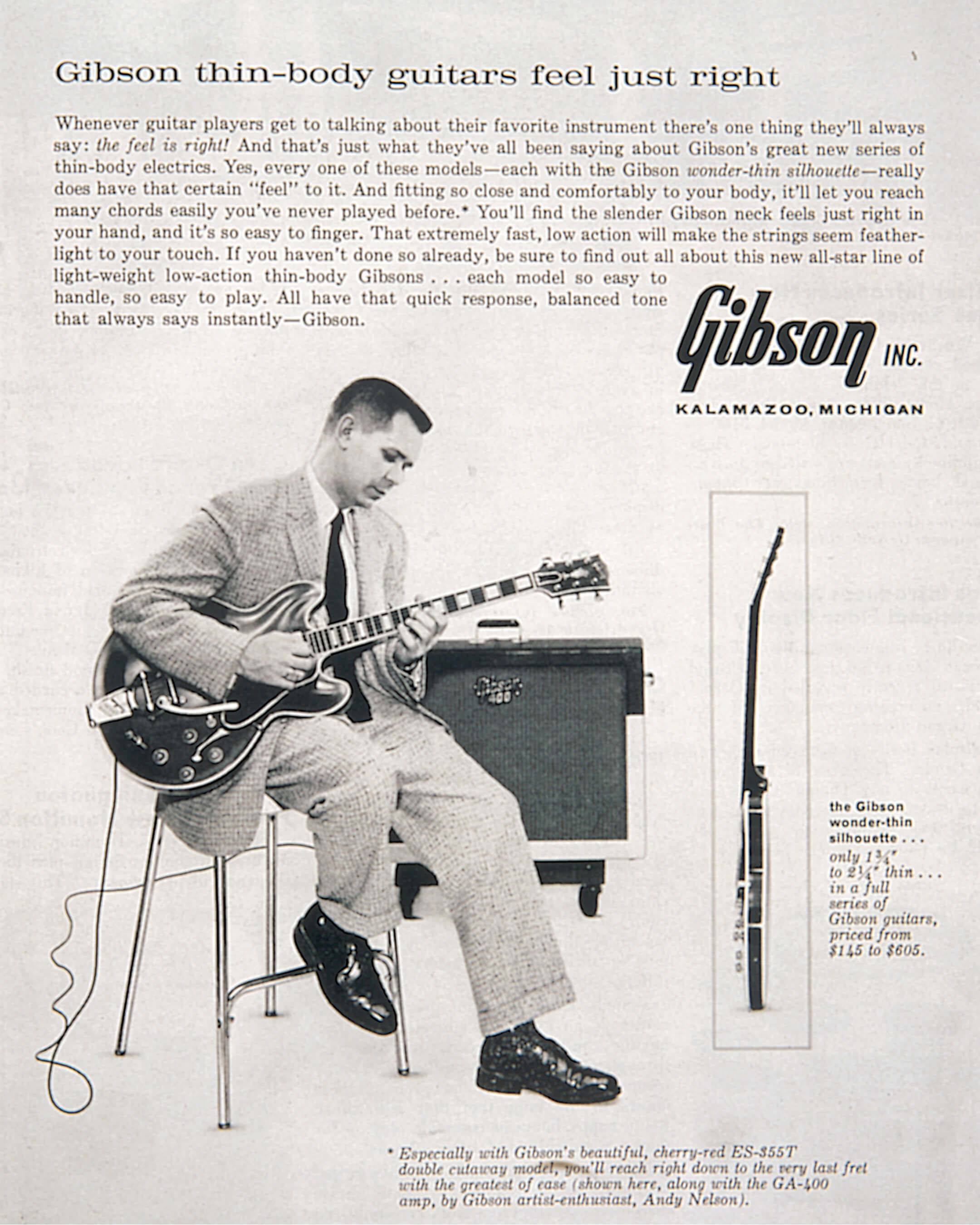 Gibson Thinline广告