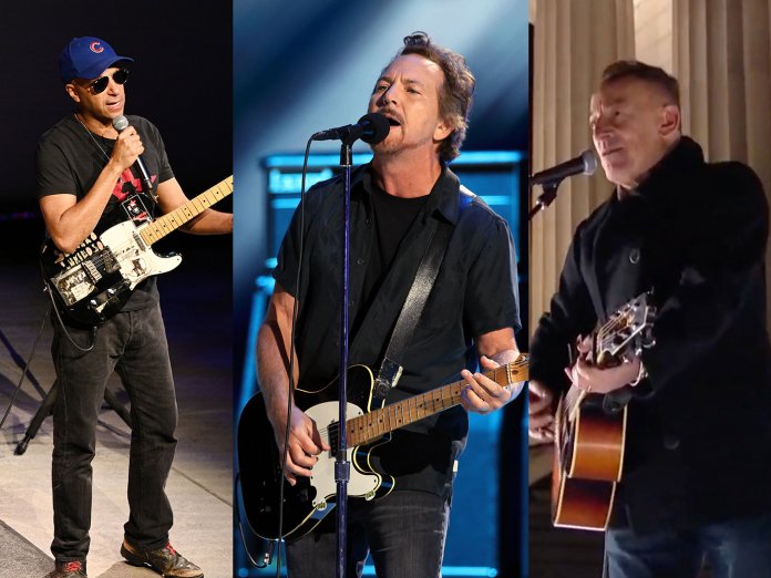 汤姆·莫雷洛（Tom Morello），埃迪·维德（Eddie Vedder），布鲁斯·斯普林斯汀（Bruce Springsteen）